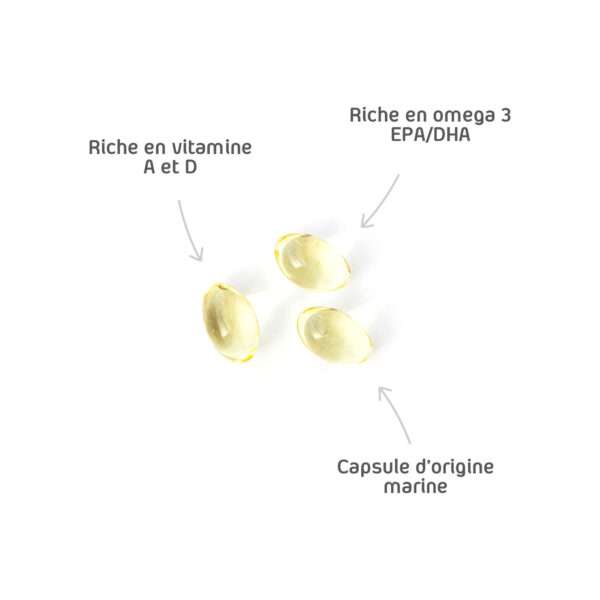 Composition capsule huile de foie de morue